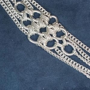 Silver color bracelet. Unique design